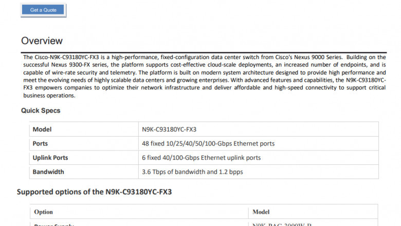 Understanding the Cisco N9K-C93180YC-FX3