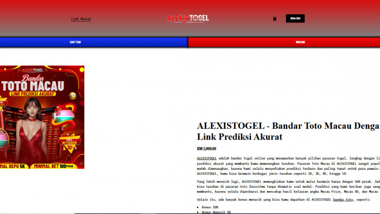 Alexistogel & Toto Macau: Transformasi Dunia Togel Digital Lewat Bandar Online Paling Andal